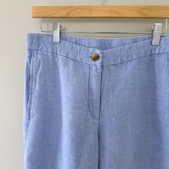 J.Jill Blue Linen Capri Pants - Picture 3 of 11